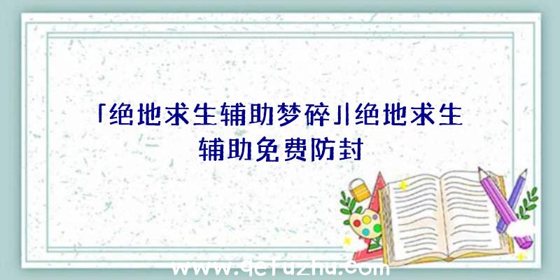 「绝地求生辅助梦碎」|绝地求生辅助免费防封